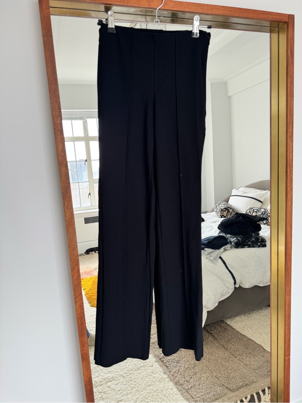 SKIMS Black Straight-Leg Trousers